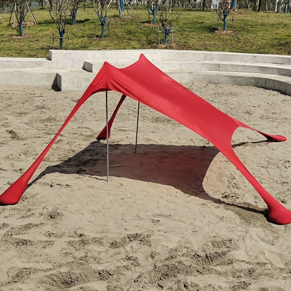 Cheap Goat Tents Family Portable Sunshade Beach Sun Shade Tent Windproof Tent  UV Protection Shelter  For Camping Outdoor Activities   